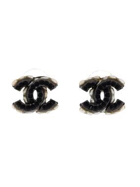 Chanel Cc Stud Earrings Metal With Faux #303961C89B